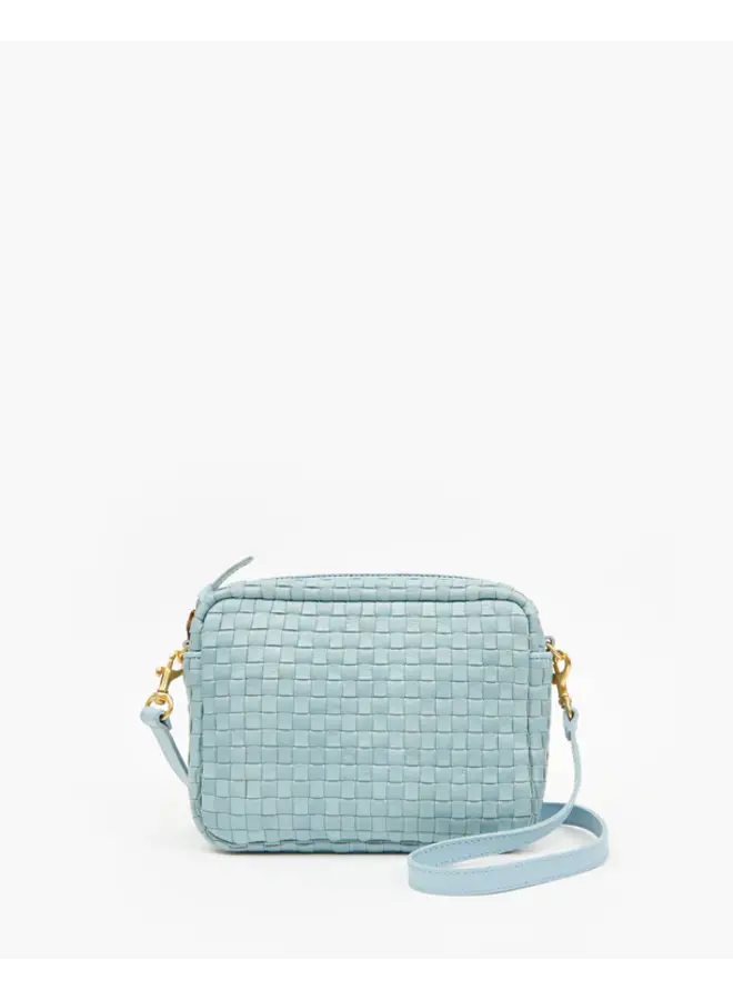 Midi Sac - Sunbleached Sky Blue Woven Checker