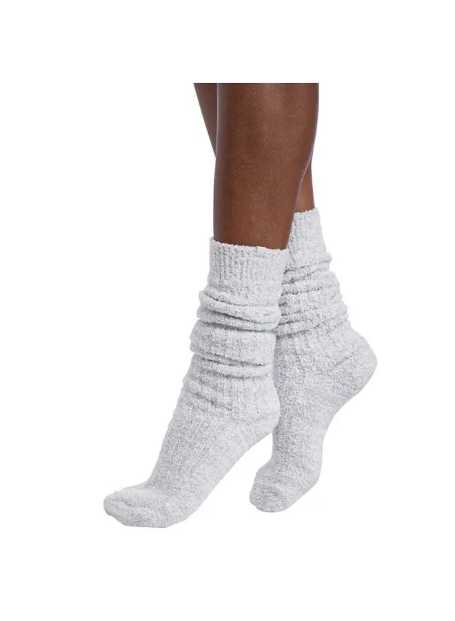 Slouchy Marshmallow Socks - Heather Grey