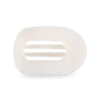 Large Flat Round Clip- Coconut White