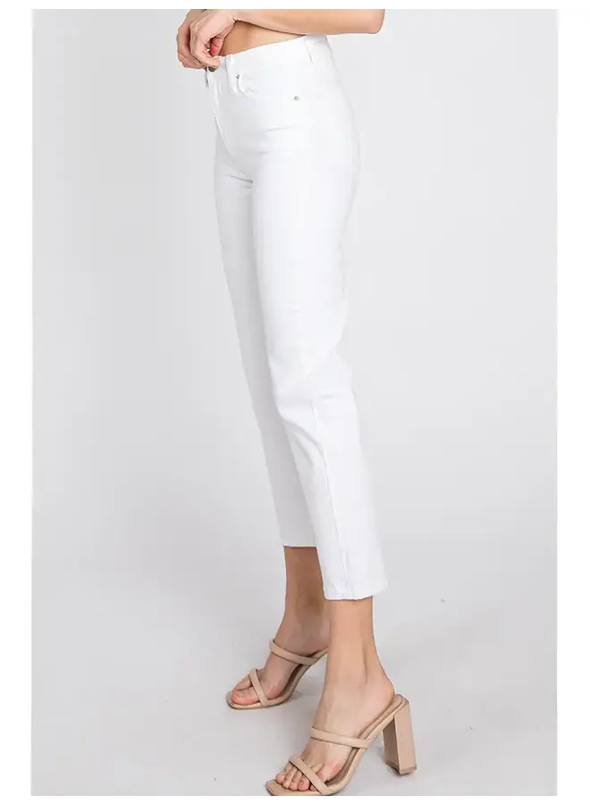 Siena High Rise Clean Straight Optic White
