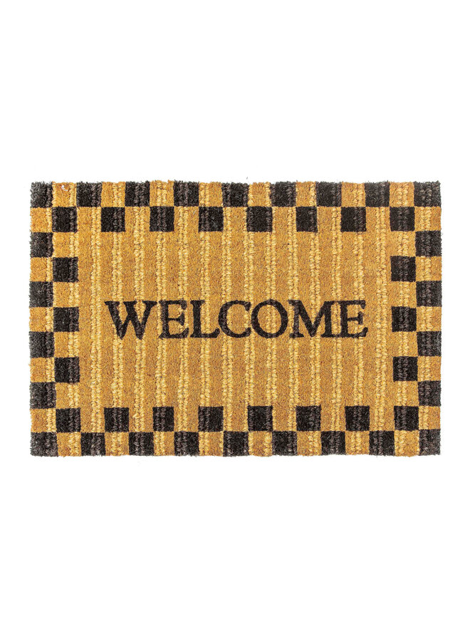 Welcome Checked Entrance Mat