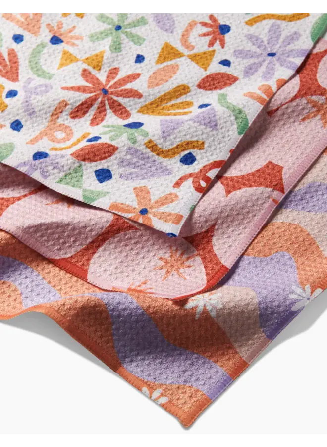 Summer Floral Party Dishcloth Set
