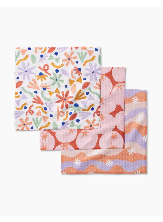 Summer Floral Party Dishcloth Set