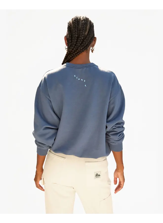 Navy Oversized Sweatshirt- Oui