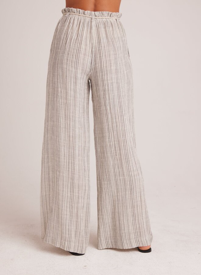 Drawcord Wide Leg Pant Eze Slub