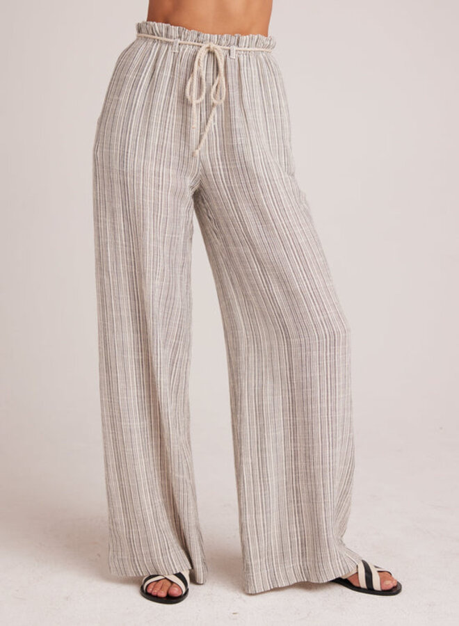 Drawcord Wide Leg Pant Eze Slub