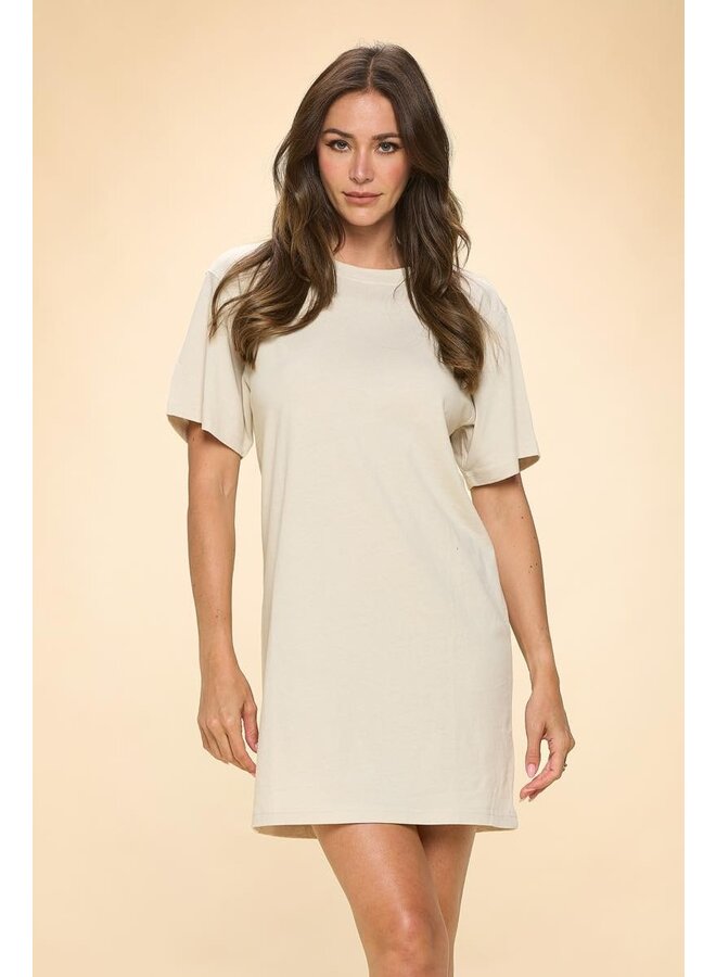 Washed Cotton T-shirt Dress