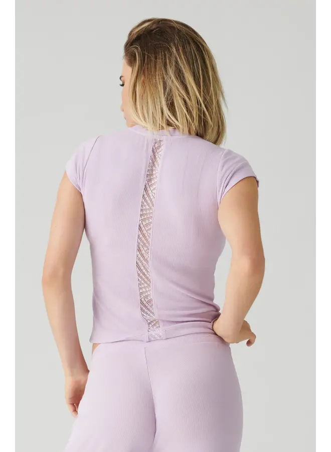 Lacey Basics S/S Tee - Lavender Glow