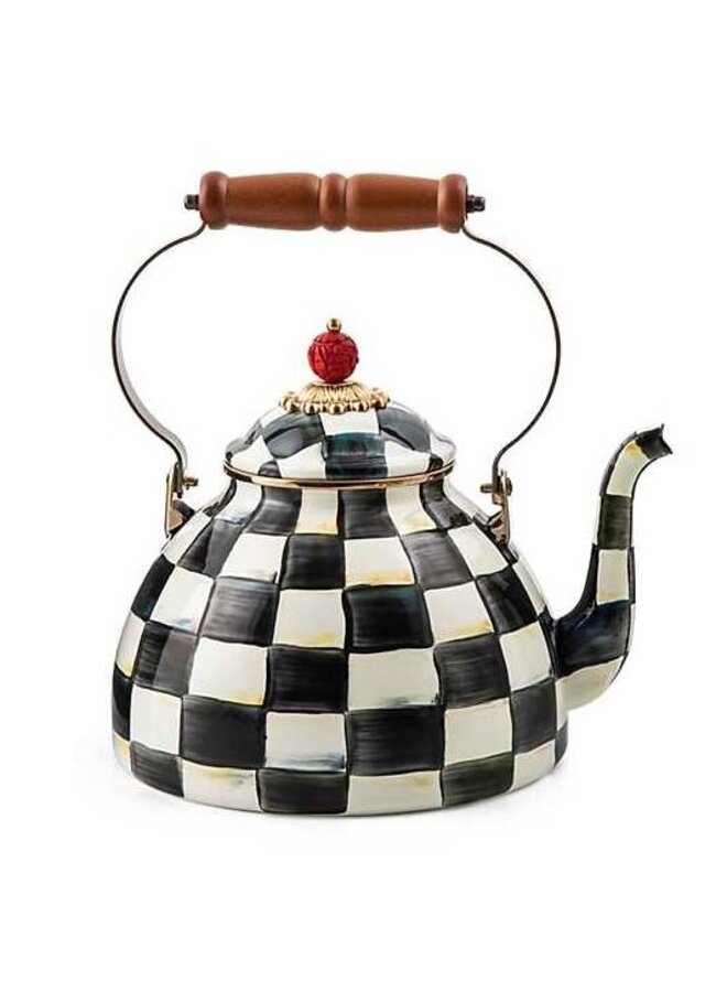 Courtly Check Enamel Tea Kettle - 3 Quart
