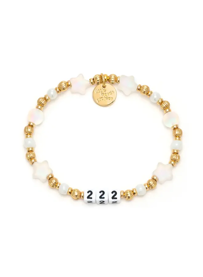 Angel Number - 222 Bracelet White/Gold