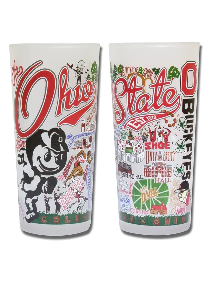 Ohio State University Collegiate Drinking Glass Set