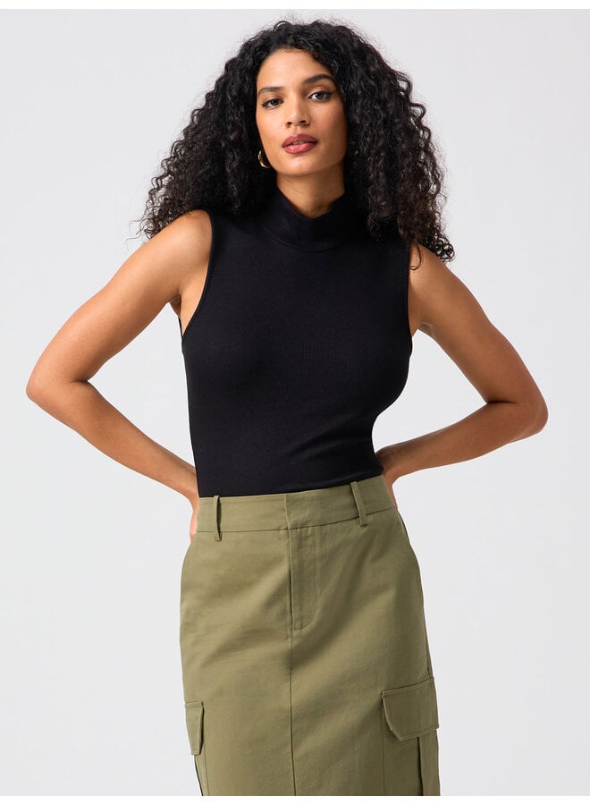 Essential Sleeveless Mock Neck