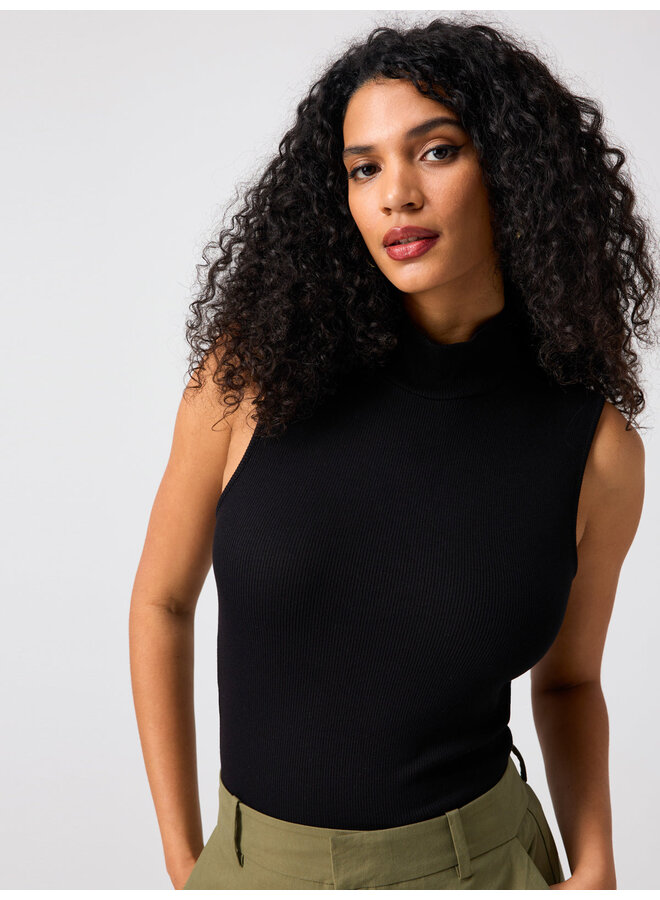 Essential Sleeveless Mock Neck