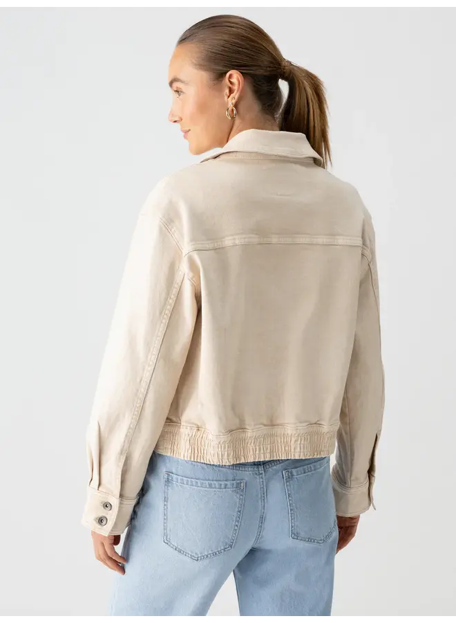 Cargo Denim Jacket Toasted Almond