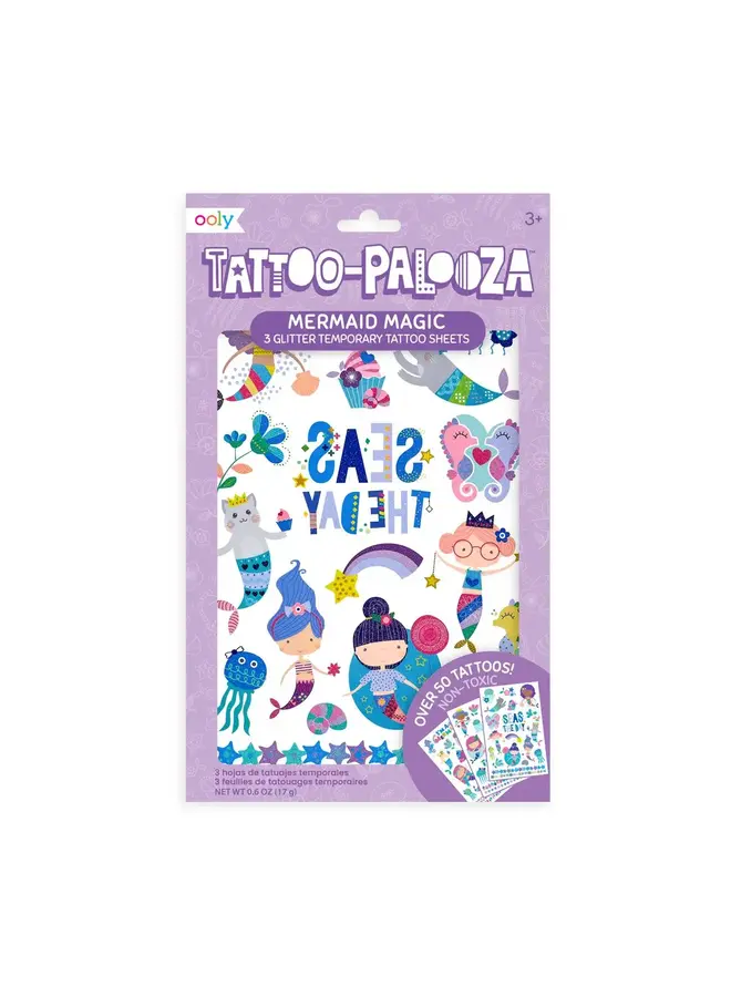 Tattoo Palooza Temporary Glitter Tattoo: Mermaid Magic