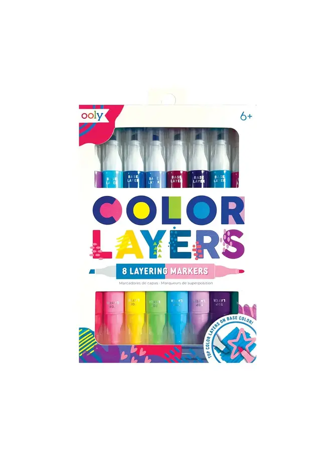 Color Layers Double-Ended Layering Markers- Set of 8