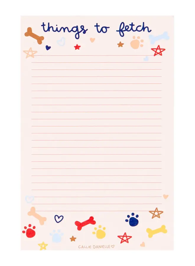 Things To Fetch Dog Notepad