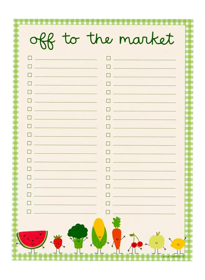Off To the Market Notepad