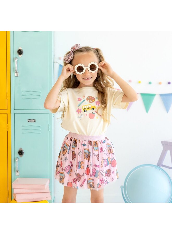 Back to School Doodle Short Sleeve 7/8Y
