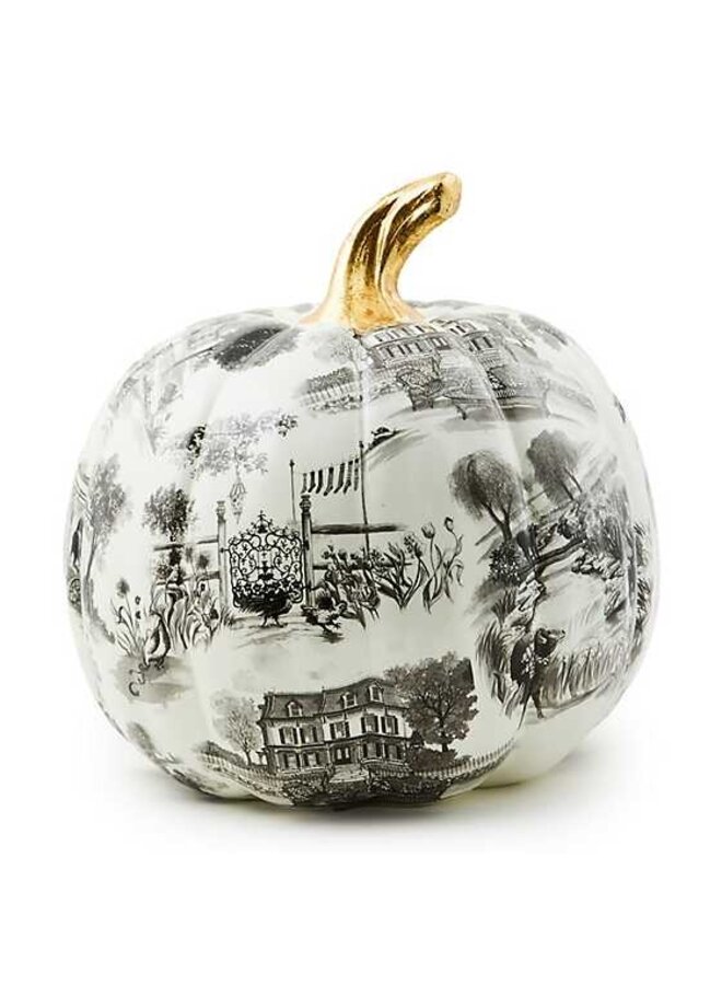 Black Toile Large Pumpkin