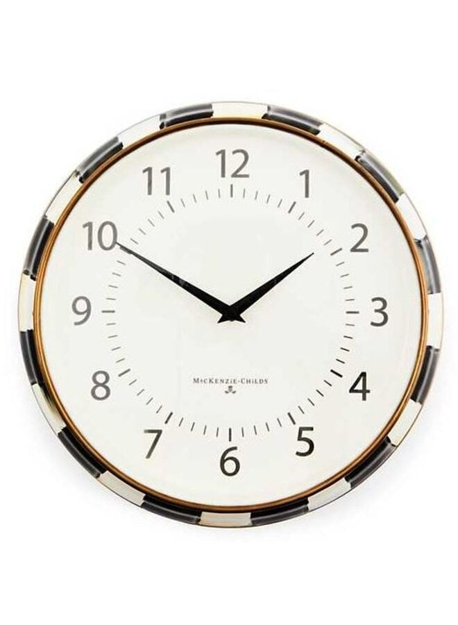 Courtly Check School Wall Clock