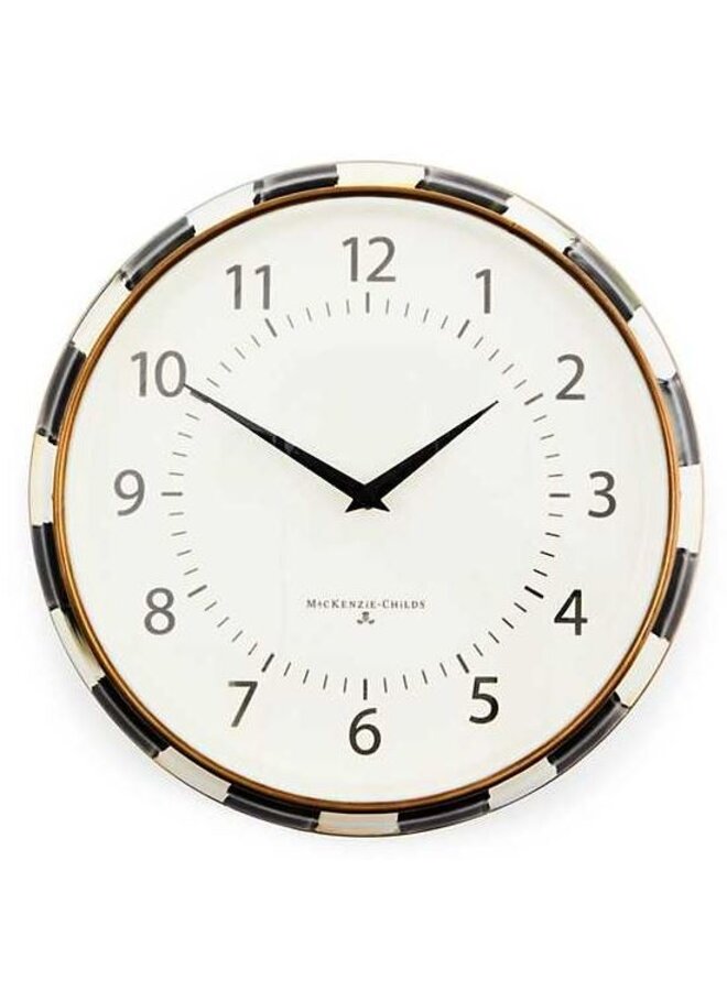 Courtly Check School Wall Clock