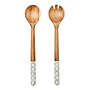 Sterling Check Wood Salad Servers