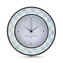 Sterling  Check Silver Plated Round Desk Clock