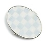Sterling Check Silver Plated Compact Mirror