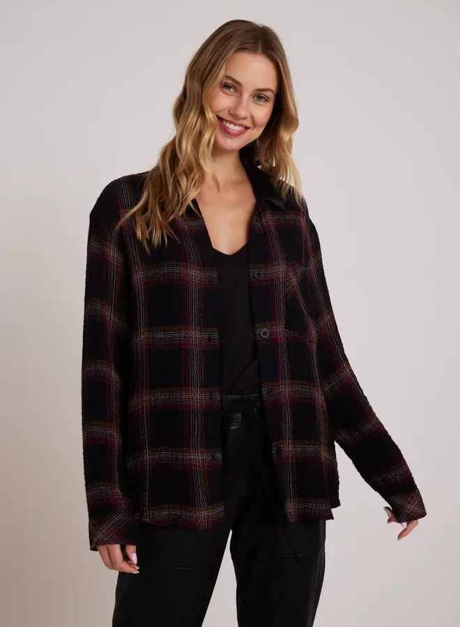 Oversized Shirt with Pocket Autumn Sunset