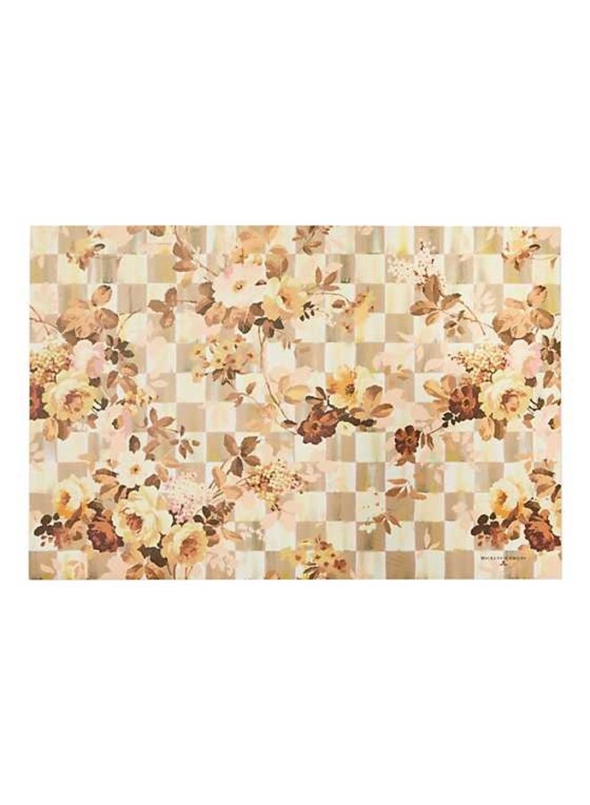 Wild Rose Floral Check 2' x 3' Floor Mat