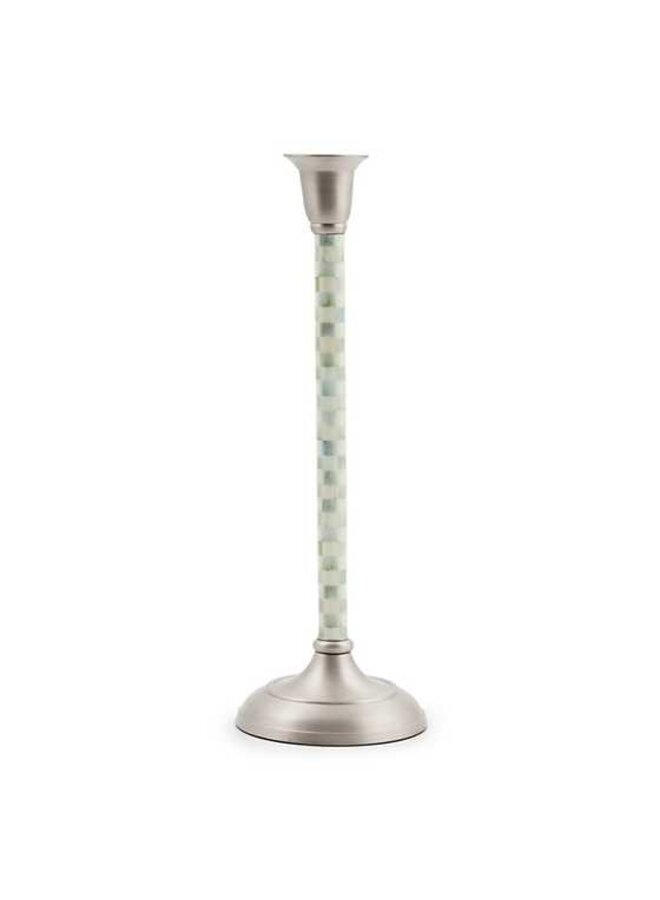 Sterling Check Large Candlestick