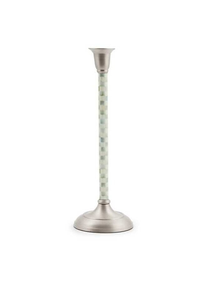 Sterling Check Large Candlestick