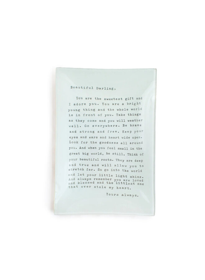 Letter For Sophie Large Rectangle Decoupage Plate