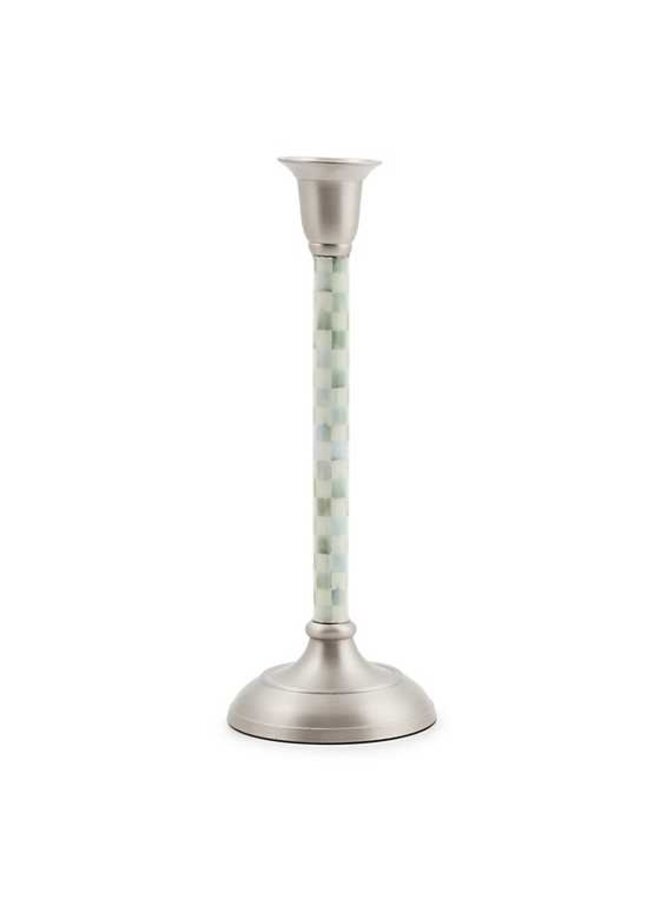 Sterling Check Medium Candlestick