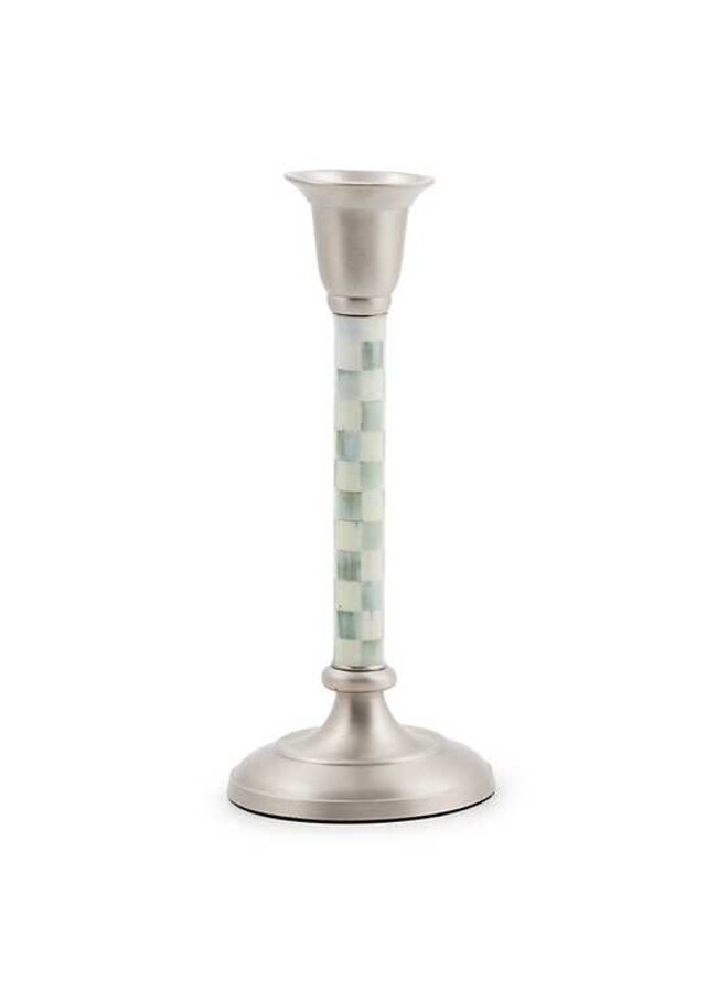 Sterling Check Small Candlestick
