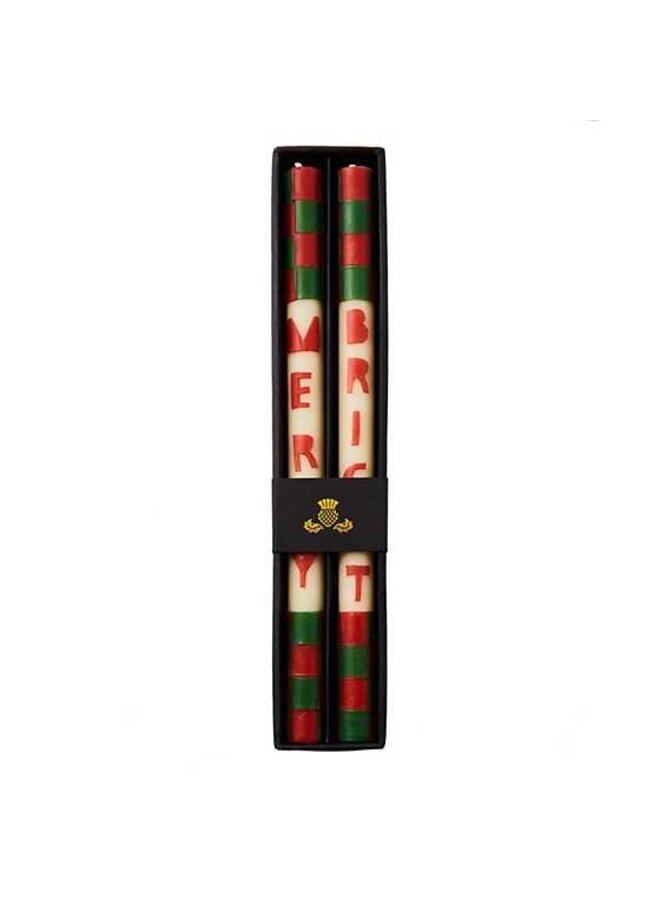 Merry & Bright Dinner Candles, Set of 2