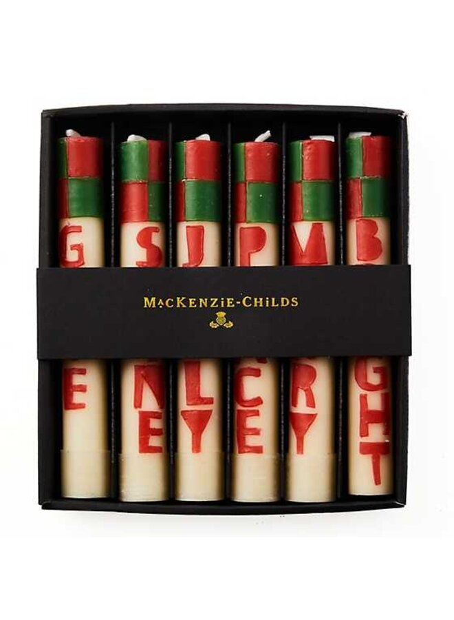 Merry & Bright Mini Dinner Candles, Set of 6
