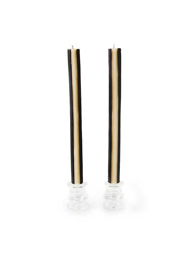 Quatro Black & Ivory Dinner Candles, Set of 2