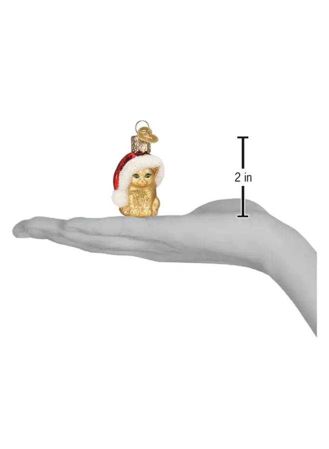Mini Santa's Kitten Ornament