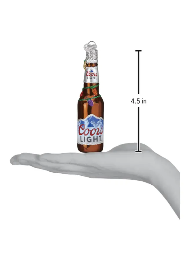 Holiday Coors Light Bottle Ornament