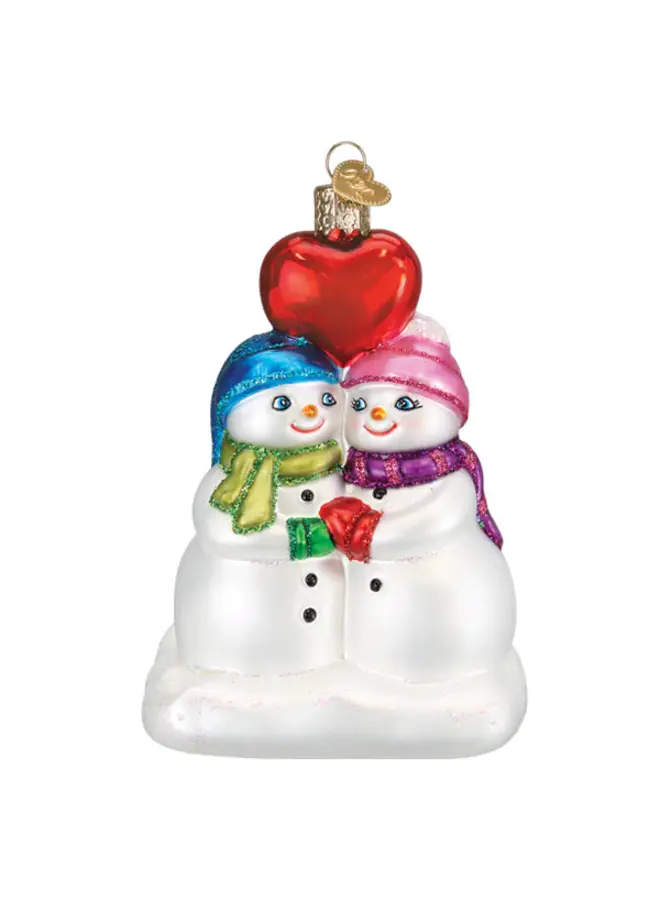 Snow Couples First Christmas Ornament
