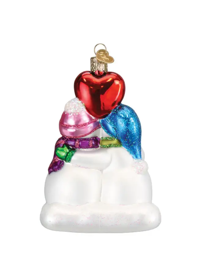 Snow Couples First Christmas Ornament