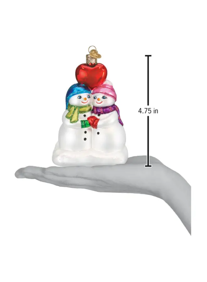 Snow Couples First Christmas Ornament