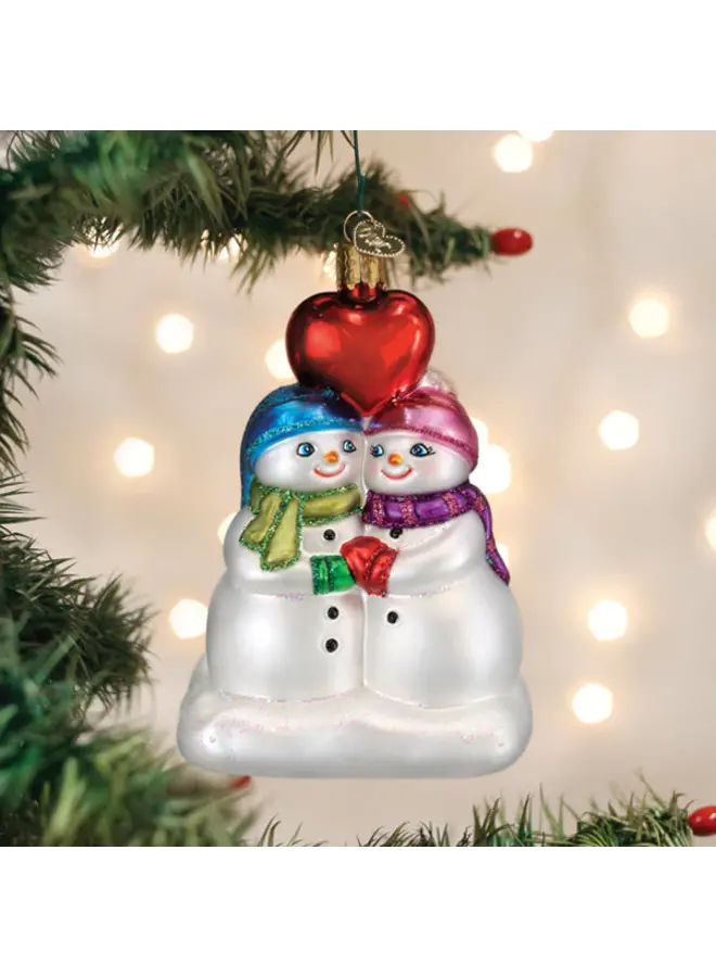 Snow Couples First Christmas Ornament
