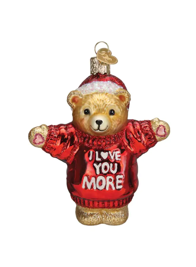 I Love You More Bear Ornament
