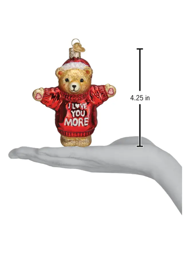 I Love You More Bear Ornament