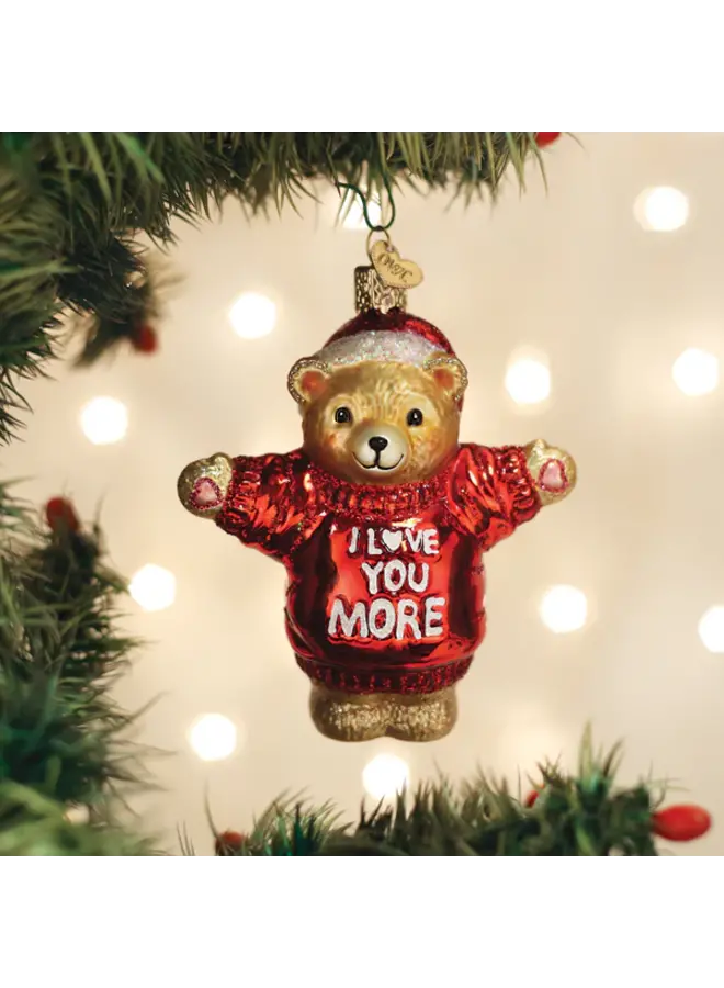 I Love You More Bear Ornament