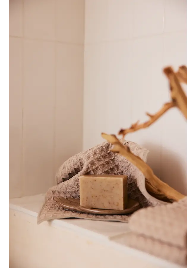 Taupe Waffle Washcloth Set