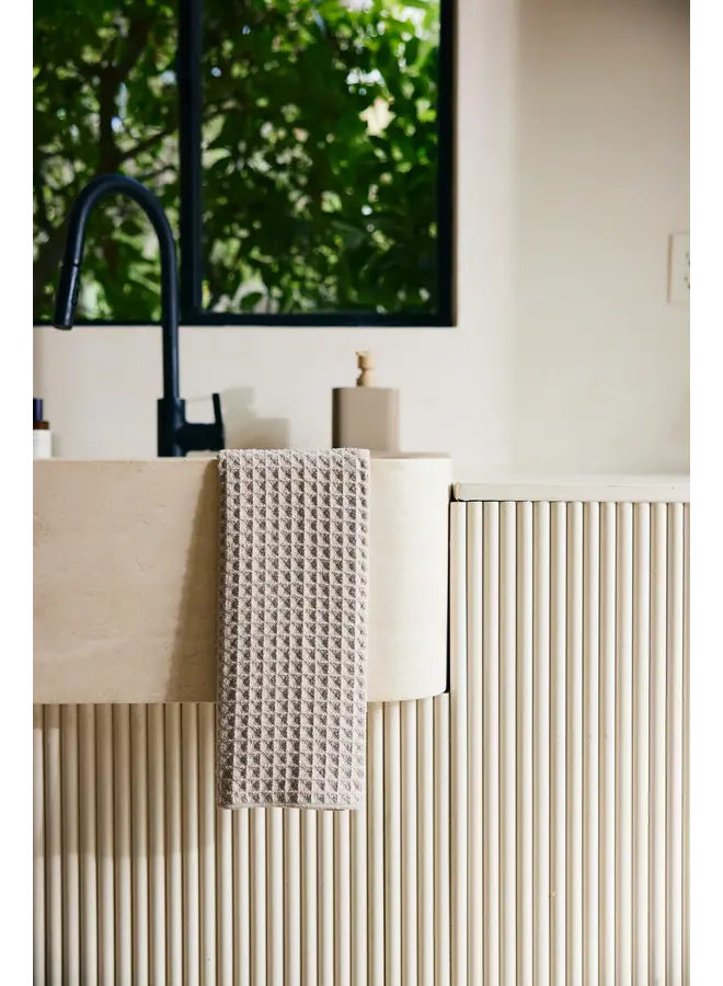 Taupe Waffle Hand Towel